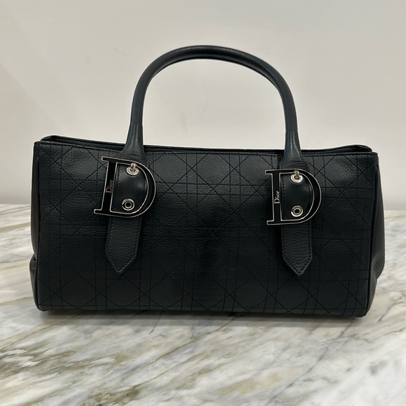 CHRISTIAN DIOR HANDBAG BLACK *AUTHENTIC* - Picture 1 of 7